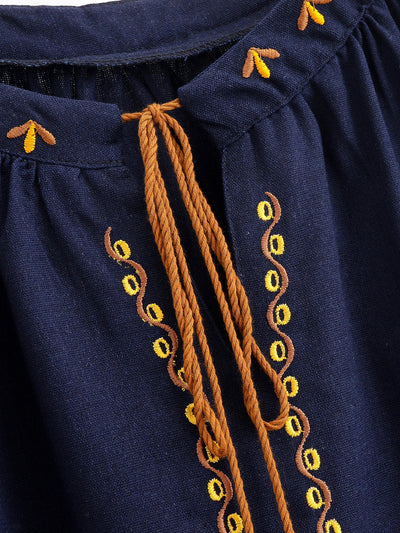 Tierra Boho Embroidered Blouse