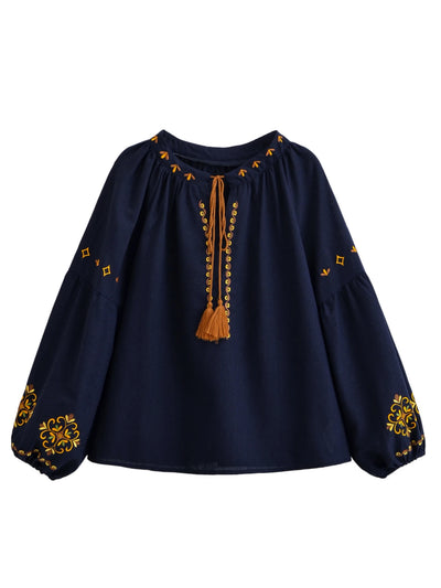 Tierra Boho Embroidered Blouse