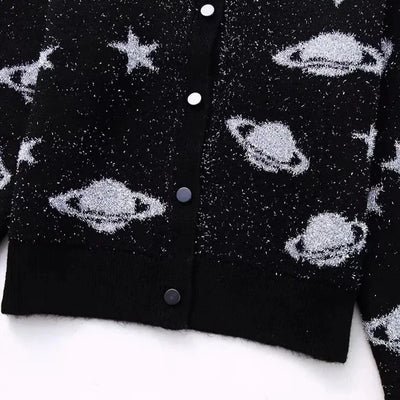 UFO Knit Cardigan Sweater