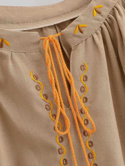 Tierra Boho Embroidered Blouse