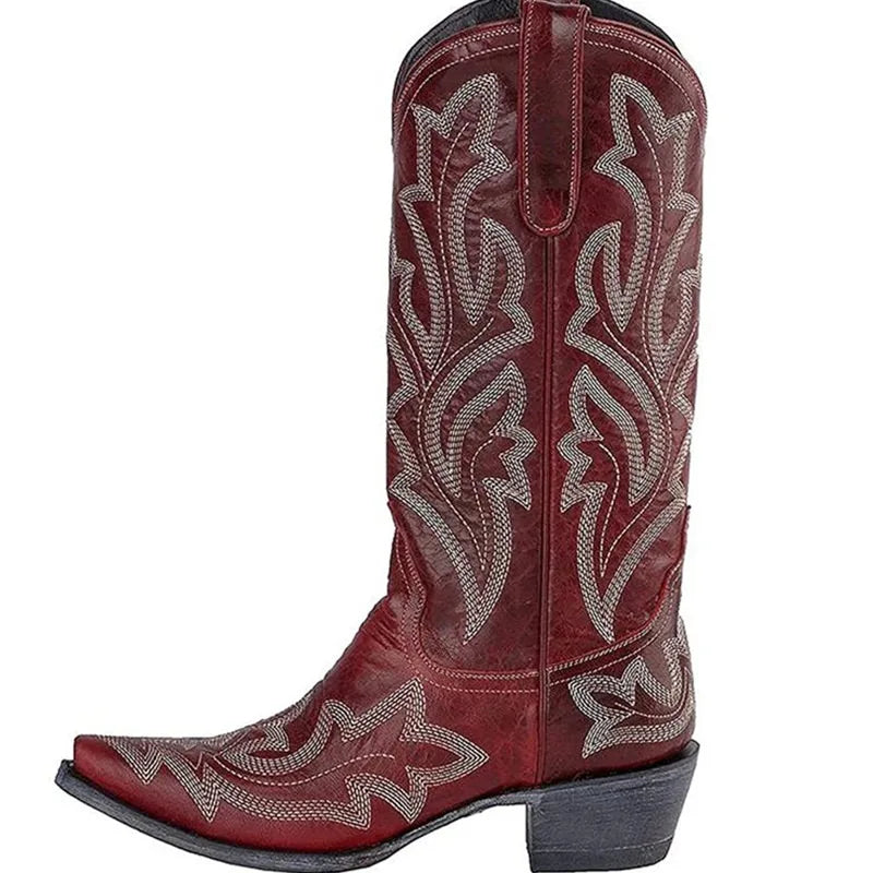 Classic High-Rise Western Cowboy Boots