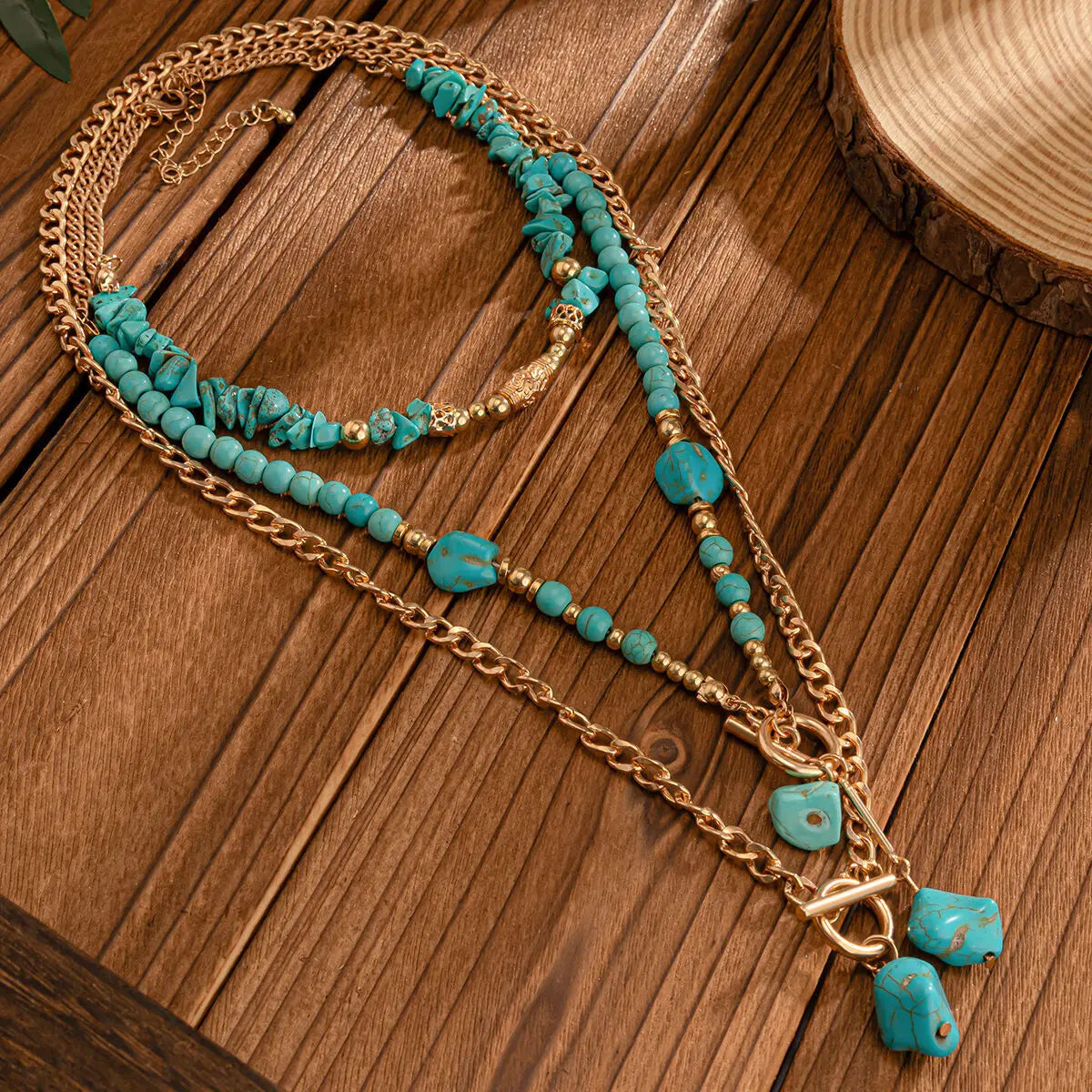 Turquoise Layered Statement Necklace
