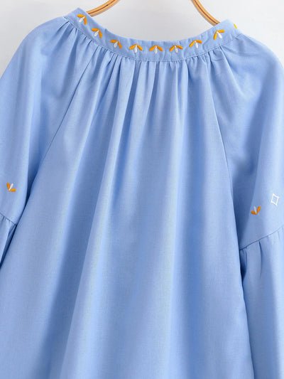 Tierra Boho Embroidered Blouse