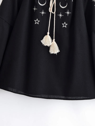 Noctura Celestial Embroidered Blouse