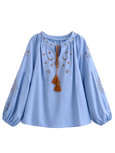 Noctura Celestial Embroidered Blouse