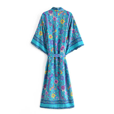 Kaori Peacock Kimono Robe