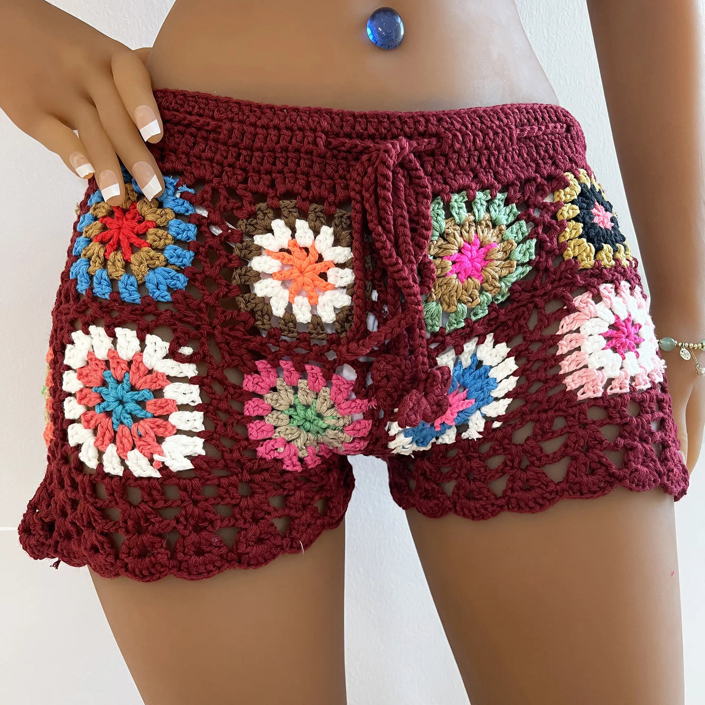 Momi Boho Crochet Shorts