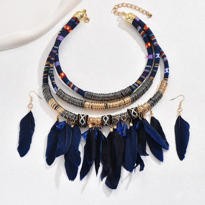 アクセサリー feather  mix 3 strand necklace Multilayer Feather Necklace Stack, Multi Strand Necklace