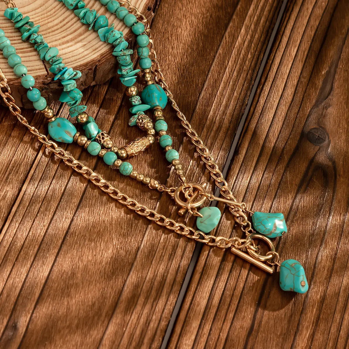Turquoise Layered Statement Necklace