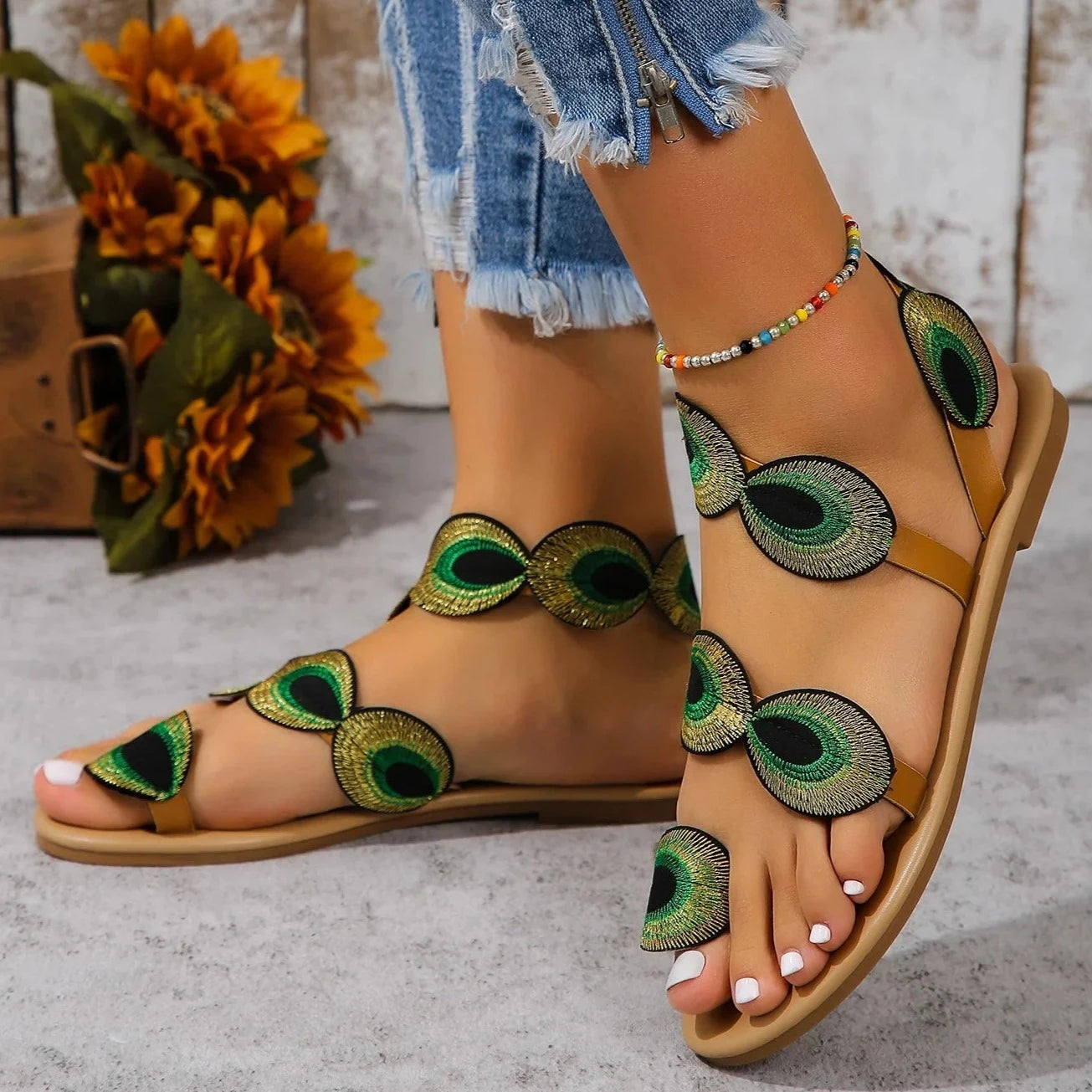 Peacock Sandals