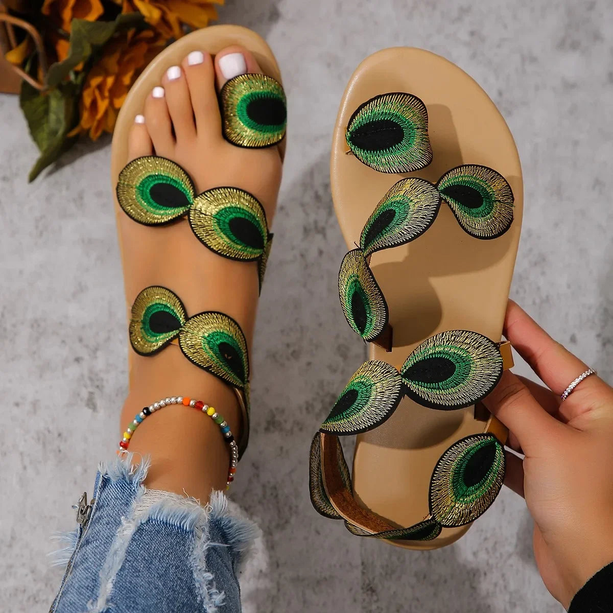 Peacock Sandals