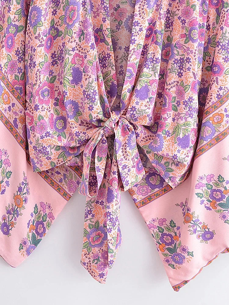 Odette Floral Cropped Kimono