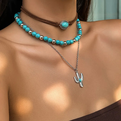 Turquoise Desert Layered Necklace