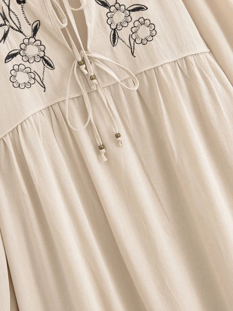 Florisa Embroidered Boho Dress
