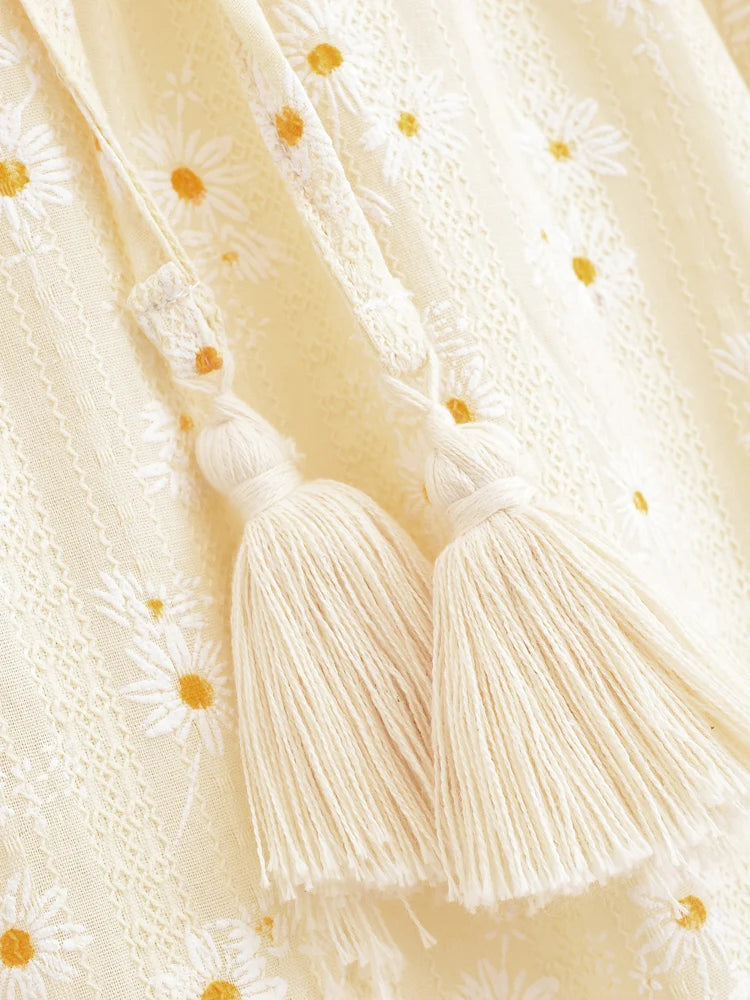 Elara Daisy Peasant Blouse