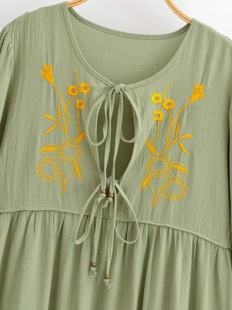 Florisa Embroidered Boho Dress