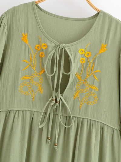 Florisa Embroidered Boho Dress