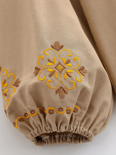 Tierra Boho Embroidered Blouse