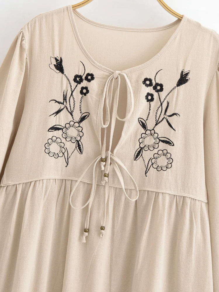 Florisa Embroidered Boho Dress