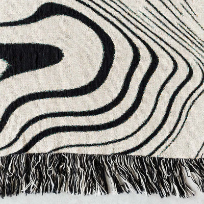 Marbled Lines Woven Throw Blanket