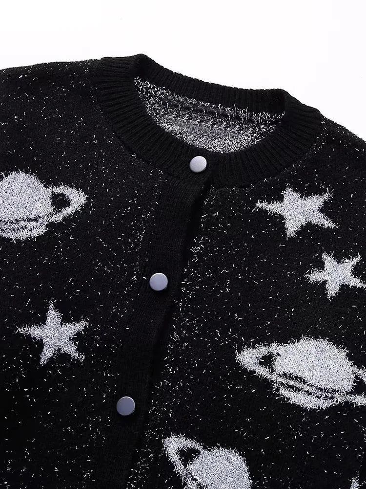 UFO Knit Cardigan Sweater