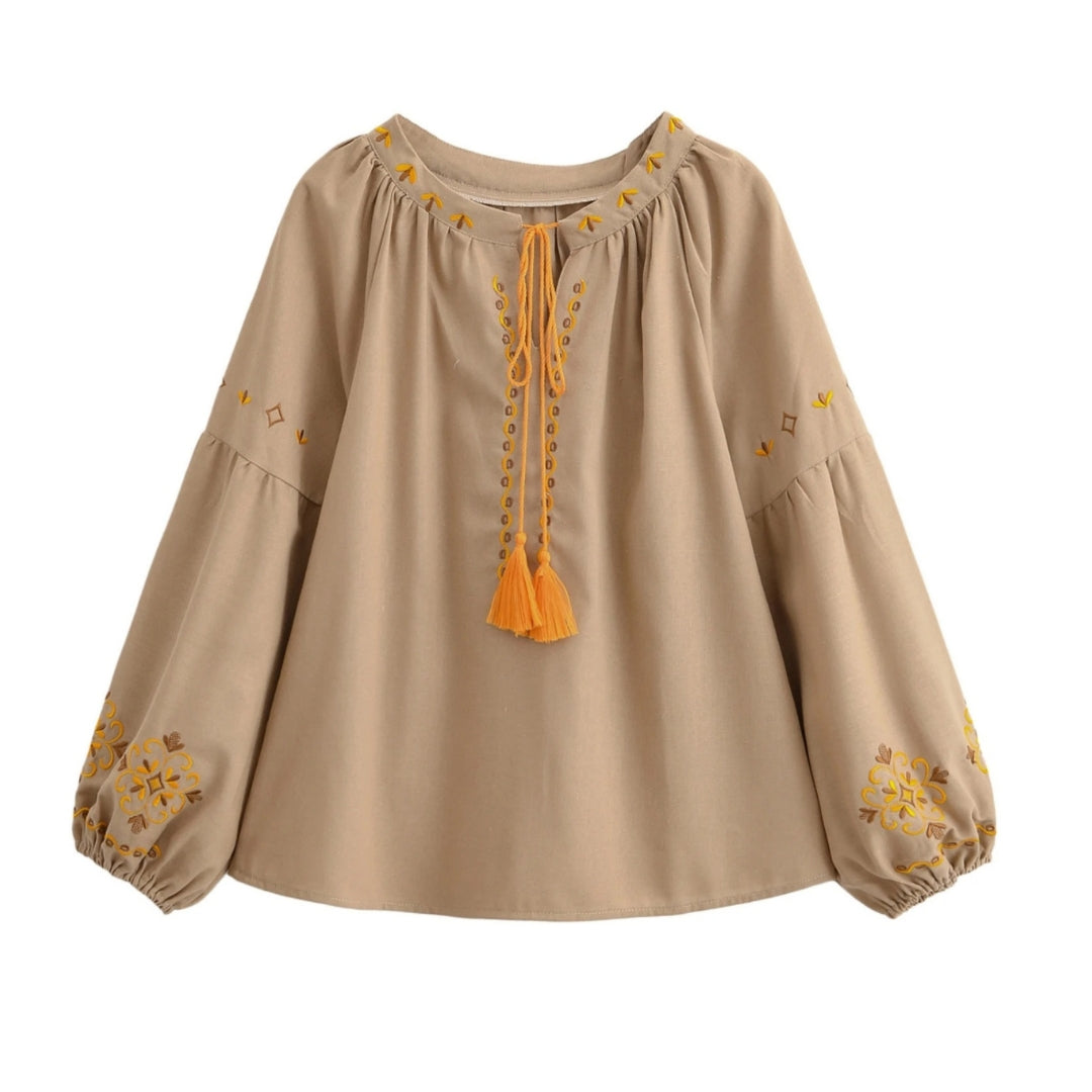 Tierra Boho Embroidered Blouse
