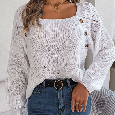 BAGIISA S / White Antigone Sweater