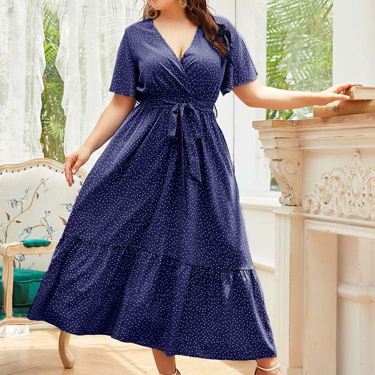 Citistore XL / Navy Blue Plus Size Beatrice Maxi Dress