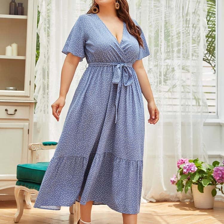 Citistore XL / Sky Blue Plus Size Beatrice Maxi Dress