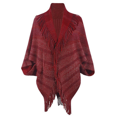 DRAZZLE One Size / Burgundy Meliora Poncho Sweater