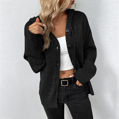 DRAZZLE XL / Black Solanthe Knitted Cardigan