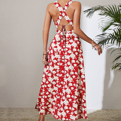 Hansen Scarlet High Waist Maxi Dress