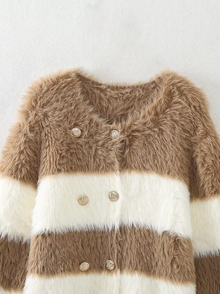 Howe Fluffy Striped Jacket