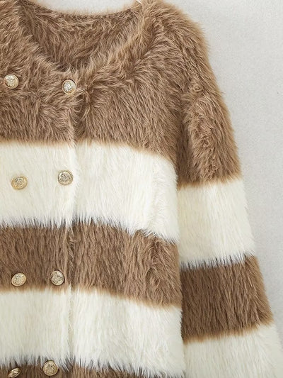 Howe Fluffy Striped Jacket