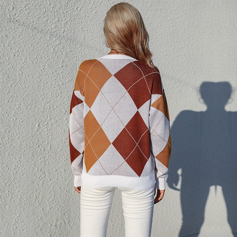 HUNDRED Fawn Rhombus Sweater