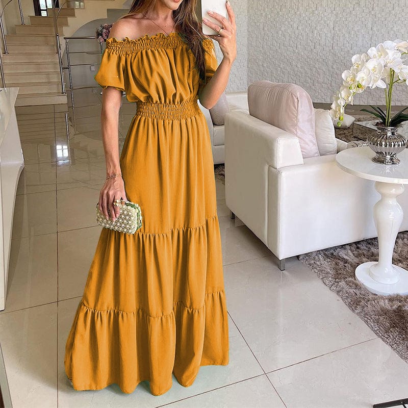 ORANGEOH S / Yellow Bryleigh Boho Maxi Dress