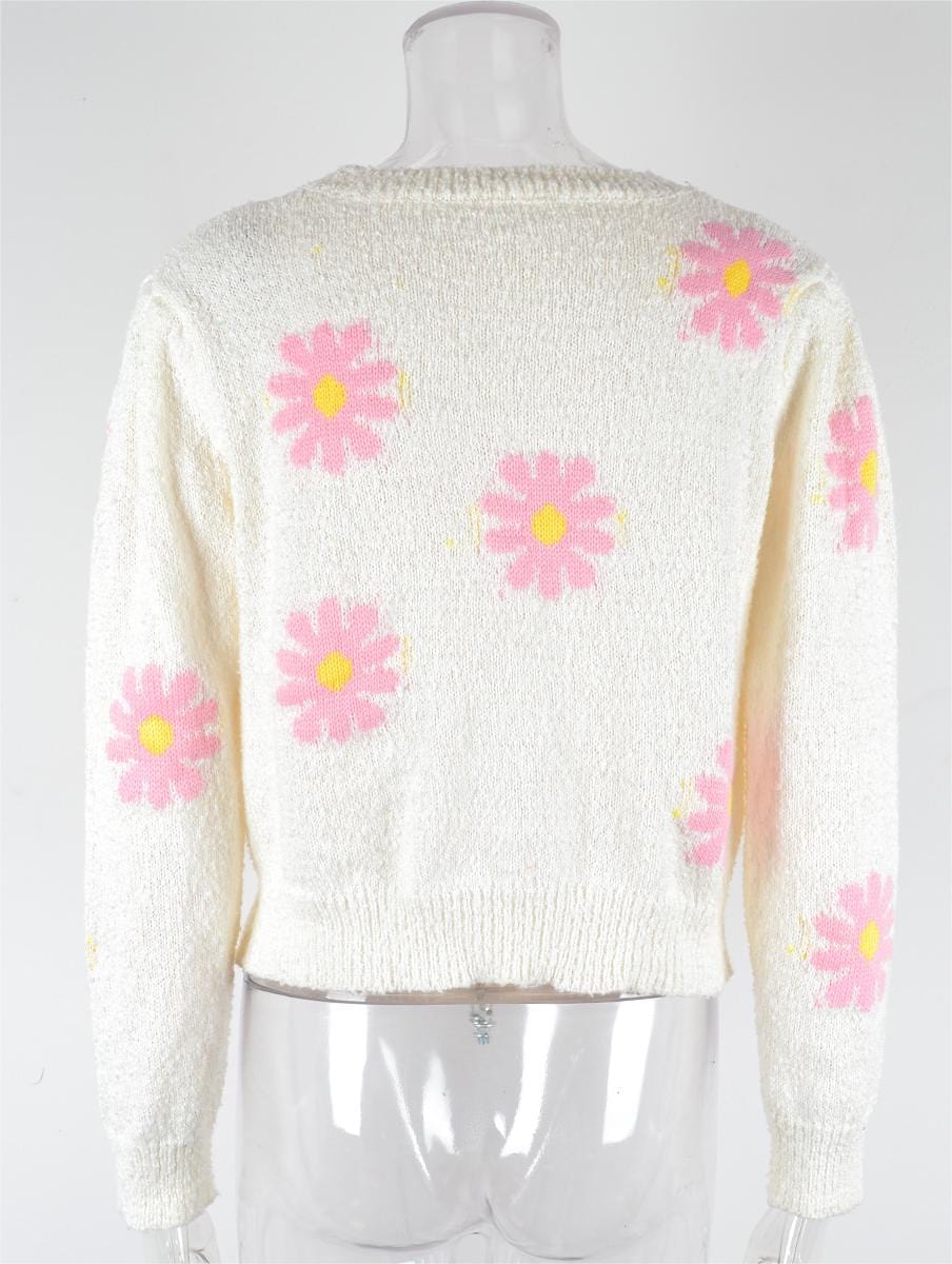 PettiCloth Oceane Floral Knitted Sweater