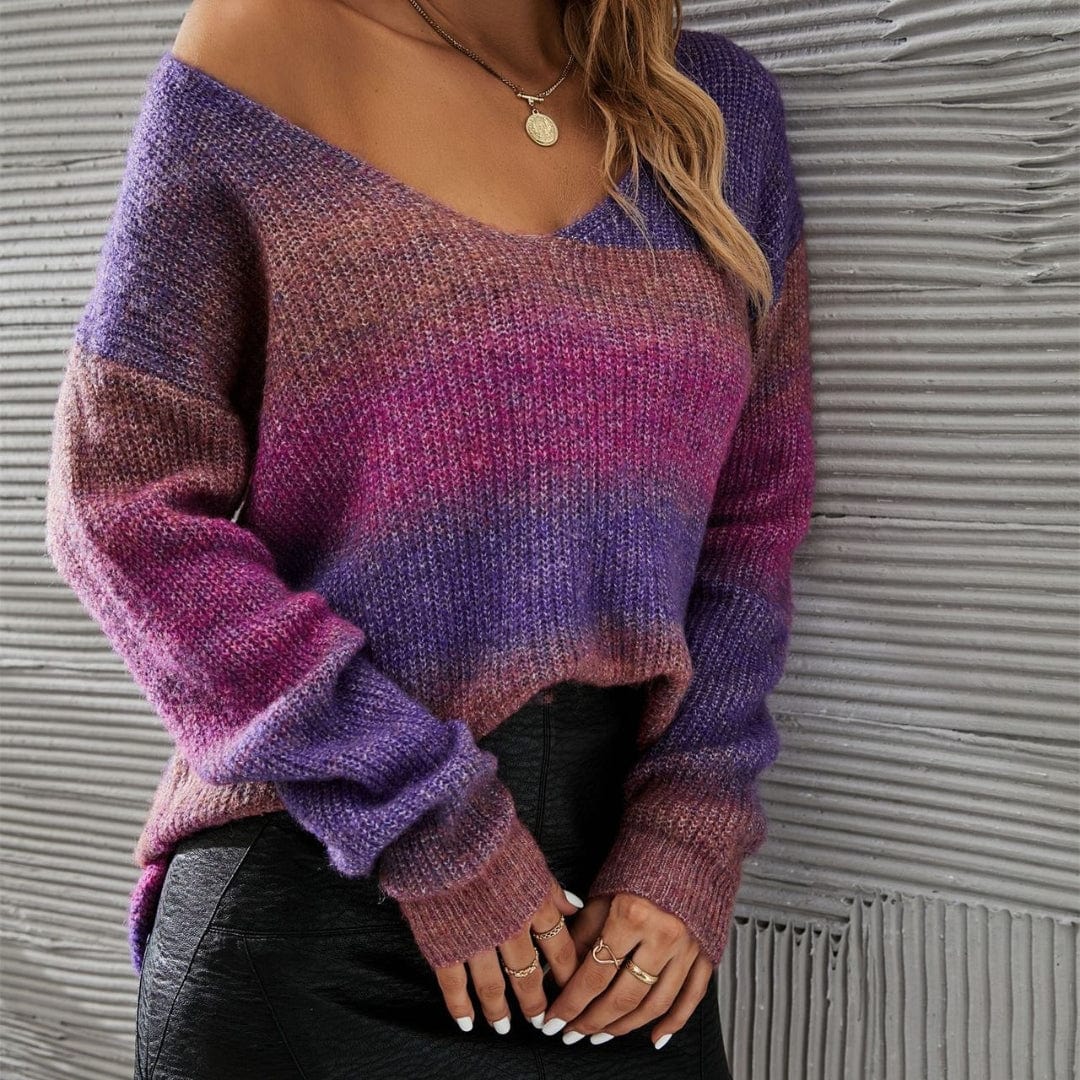 PettiCloth S / Purple Selene Multicolored Sweater