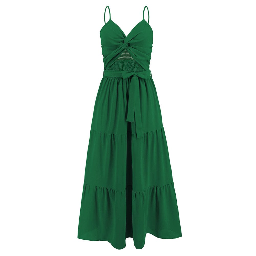 RUIGGE S / Green Kendra Boho Midi Dress