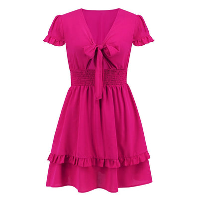 RUIGGE S / Pink Kassandra Boho Mini Dress
