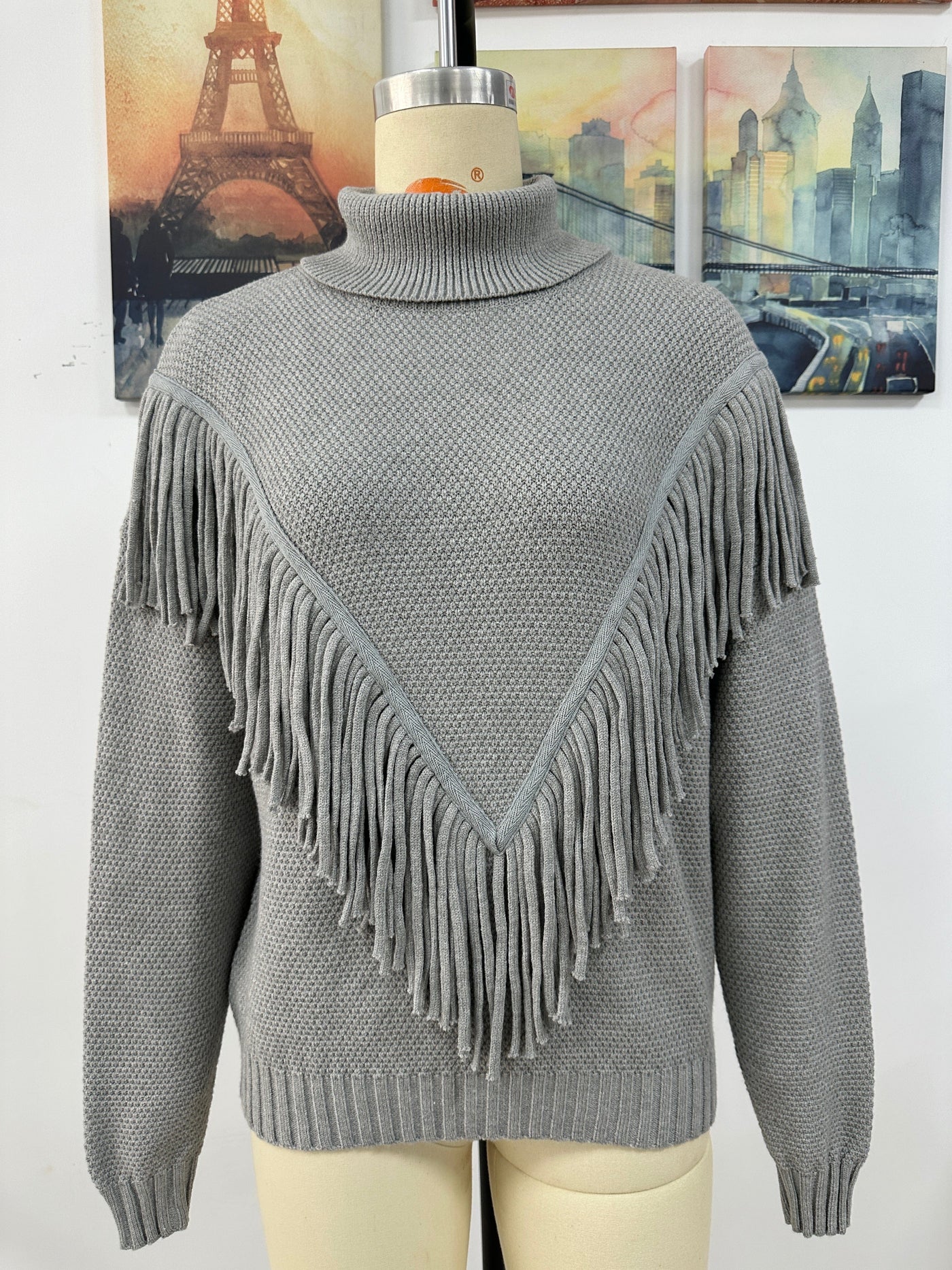 SERENDIPITY S / Gray Alcmena Turtleneck Sweater