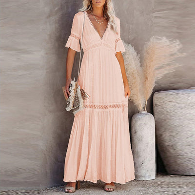 SHINTWO S / Pink Oriana Boho Maxi Dress
