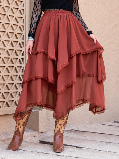 Timespool S / Red Clementina Retro Skirt