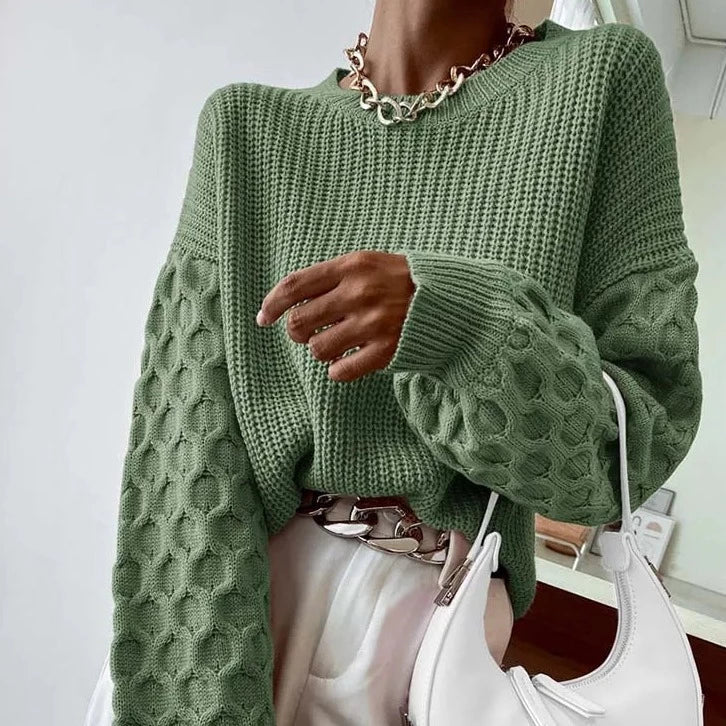 VIVIME Honeycomb Knitted Sweater