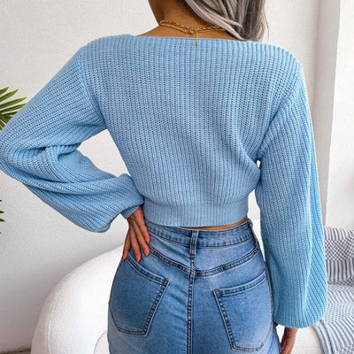 Wicked AF Anna Bowknot Cropped Sweater