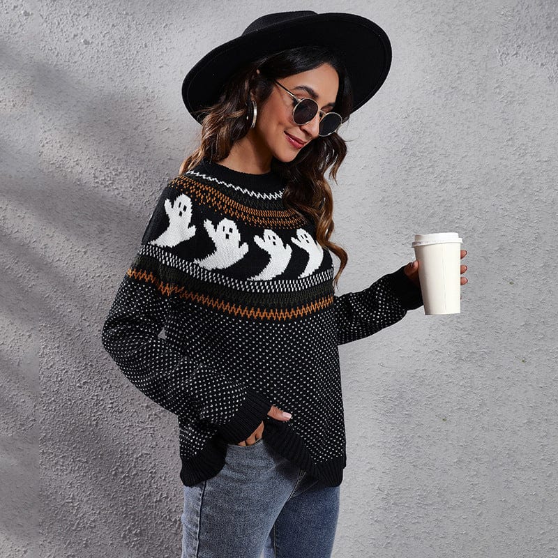 Wicked AF Halloween Knitted Sweater