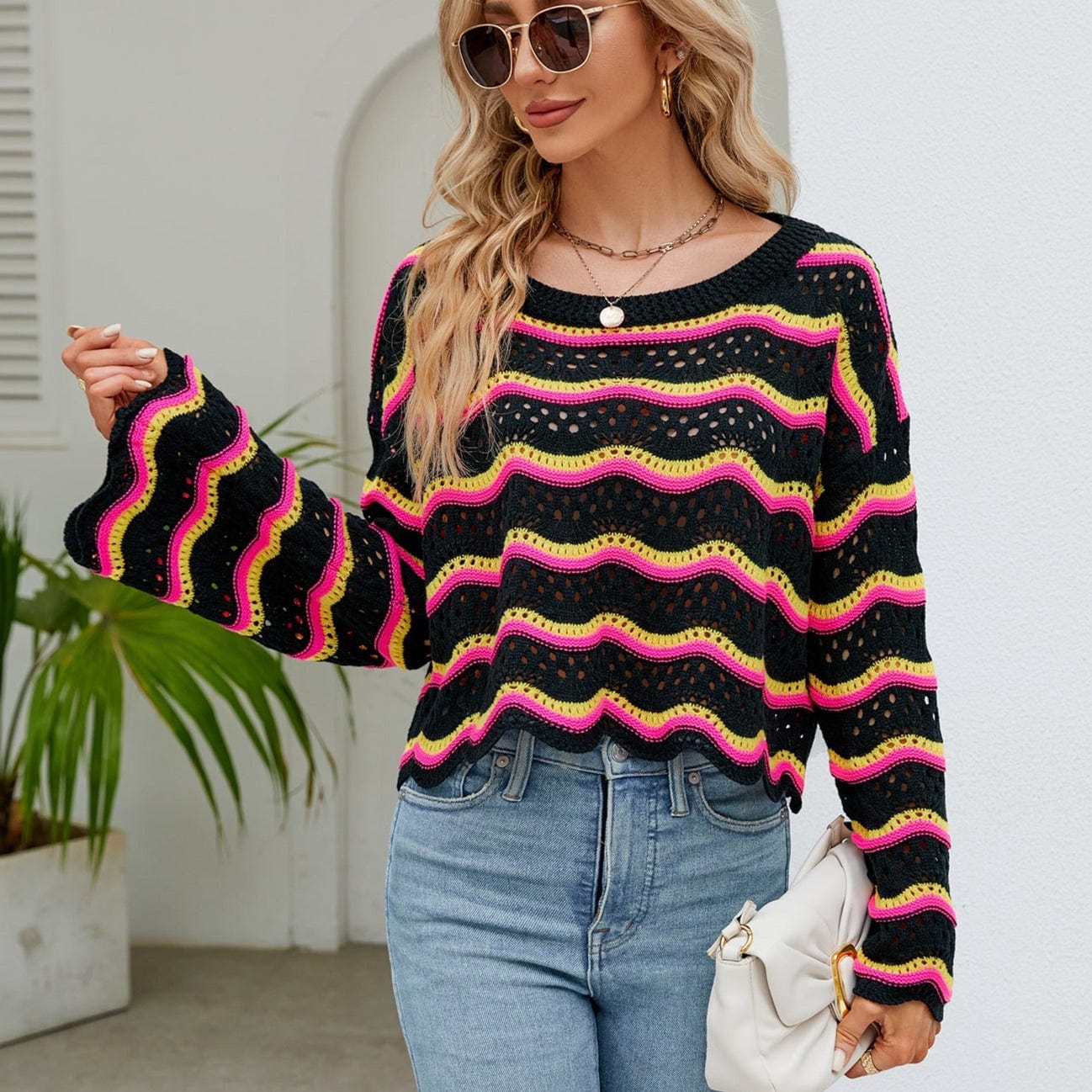 Wicked AF Jessamine Crop Knitted Sweater