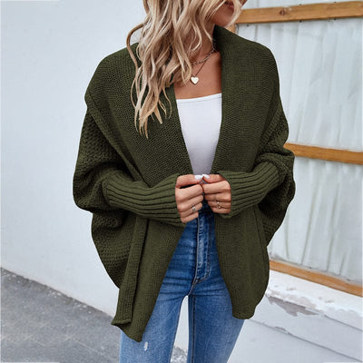Wicked AF L / Army Green Chrysanthe Knitted Cardigan