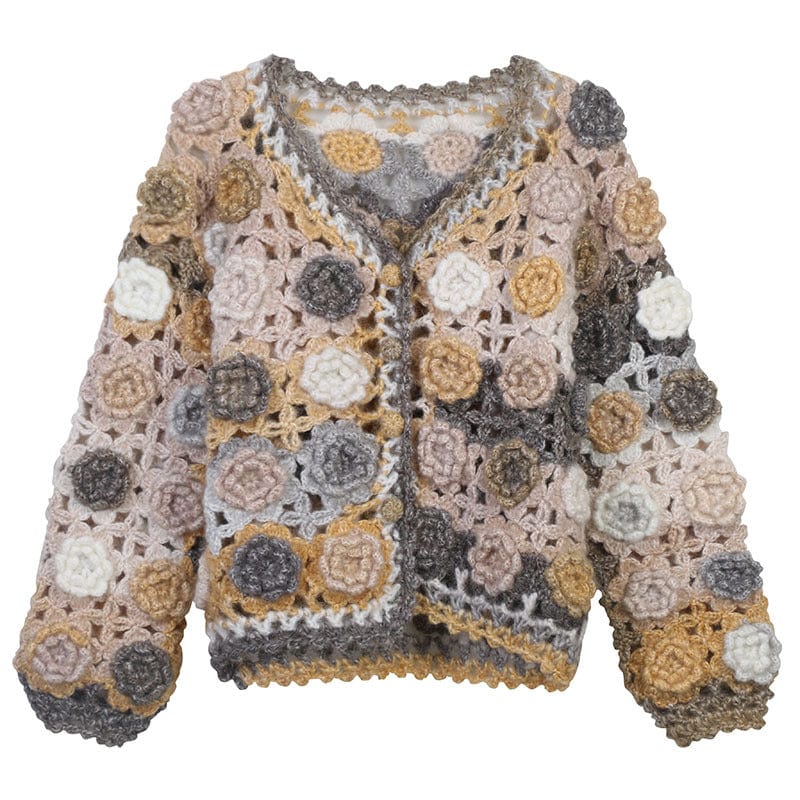 Wicked AF S / Apricot Rainbow Gradient Knitted Cardigan