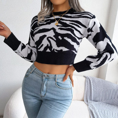 Wicked AF S / Black Callisto Cropped Sweater